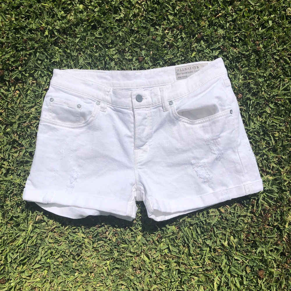 All saints white shorts